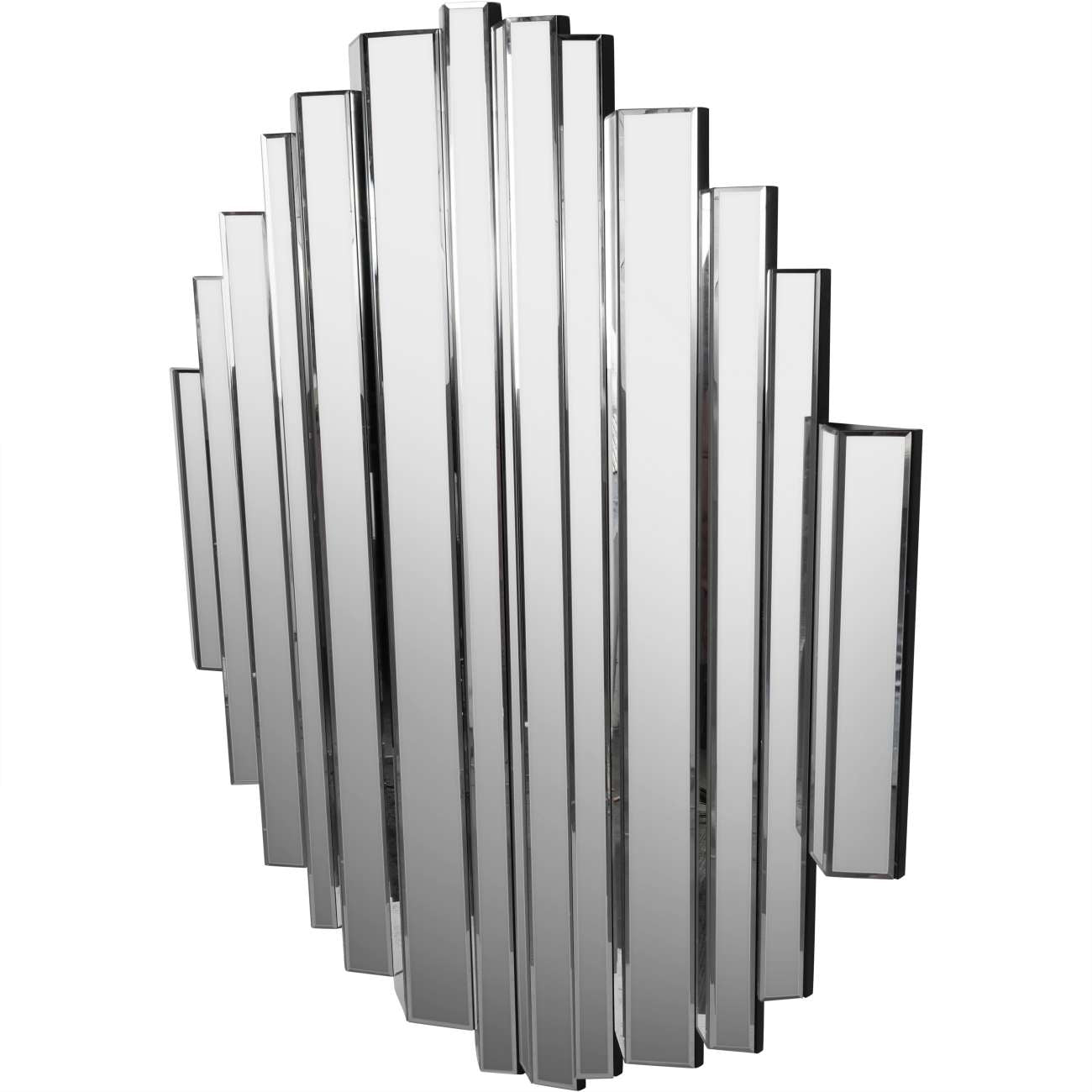 Crystalline Embossed Edges Round Wall Mirror